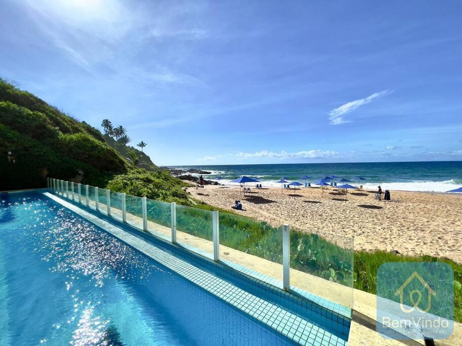 Apartamento Completo Com Vista Mar E Pe Na Areia Salvador Kültér fotó