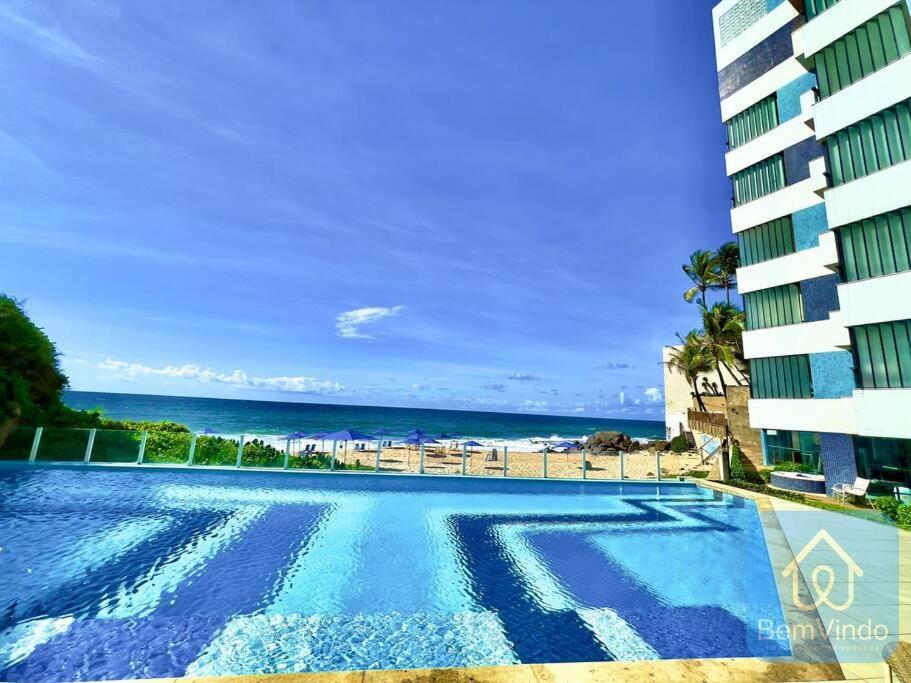 Apartamento Completo Com Vista Mar E Pe Na Areia Salvador Kültér fotó